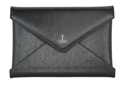 Bella Paglia Pouch, &pound;125, Handbags, Black, Leather, Front view